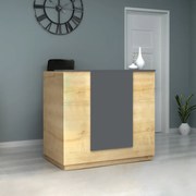 Gemini TopMebel рецепция от меламин в цвят дъб - антрацит 120x70x110cm.