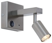 Модерна стоманена стенна лампа с USB-C, накланяща се - Rex