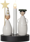 Черно-бяла светлинна украса с коледен мотив Christmas Joy - Star Trading