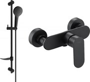 Mexen Milo DF05 душ батерия със слушалка, черна - 7134R05-70