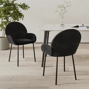 344769 vidaXL Трапезни столове, 2 бр, черни, кадифе