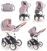 Бебешка комбинирана количка 3в1 MIA LORELLI - Pink&Grey