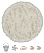 Бежово памучно детско килимче за игра ø120 cm Island – Lorena Canals