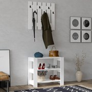 Стойка за коридор Friends от меламин в бял цвят 69.8x33.6x60см.