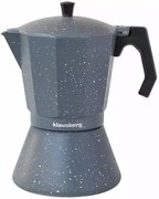 Разопакован: Кубинска кафеварка Klausberg KB 7298, 12 чаши, 600 ml, Индукция, Сив мрамор