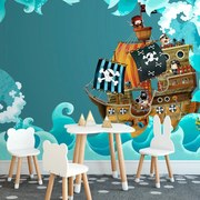 Тапет – Пиратски кораб на море