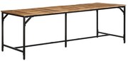 373608 vidaXL Трапезна маса, 220x90x75 cм, мангово грубо дърво масив