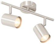 Модерна таванна лампа стомана 2-светлина регулируема - Jeana