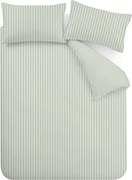 Зелено единично спално бельо 135x200 cm Epping Textured Stripe – Catherine Lansfield