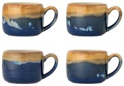 Сини/кафяви глинени чаши в комплект от 4 бр. 400 ml Sheen – Bloomingville
