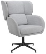 Светлосиво кадифено кресло Vanessa – Støraa