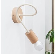 Стенно осветително тяло OXFORD 1xE27/15W/230V борово/кремаво