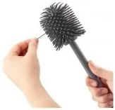 Horecano - Четка за тоалетна, силиконова, кръгла, 9,5xh25,5см, антрацит HOME-(G-165)