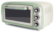Електрическа фурна Ariete VINTAGE 0979/04, 1380 W, 18 л, 3 режима, До 230C, Двойно термо стъкло, Таймер 60 мин, Бял/Зелен