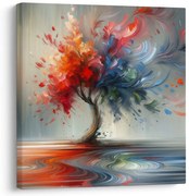 Картина на платно – Абстрактно дърво на живота в движение