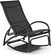 Blumfeldt Beverly Wood, шезлонг, люлеещ се стол, алуминиев, черен