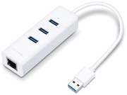 Мрежови адаптер TP-Link UE330 USB 3.0 3-Port Hub & Gigabit Ethernet