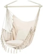 Люлка тип хамак-стол с възглавница WR-CY025 бежова