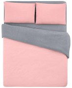 Памучен чаршаф за двойно легло/разширен чаршаф в сьомга/сиво 200x220 cm - Mila Home