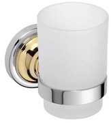 Държач за четки за зъби 7x9,5 cm сребрист/златист