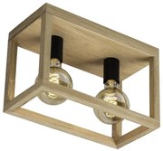 Spot-Light 9154274 - Таванно осветително тяло KAGO 2xE27/60W/230V, матов дъб