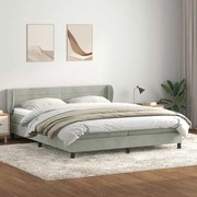 3317661 vidaXL Box Spring легло с матраци Светло сиво 180x220 cm кадифе