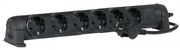 Legrand 694609 Разклонител 6х2P+E с кабел 1,5 метра, немски стандарт, Черен - 694609