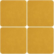 Asa - Подложки за чаши 4бр. еко кожа кехлибар - 78573076