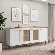 Конзола Bohemian TopMebel от меламин в бял - дъбов цвят 180x40x75cm