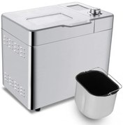 Хлебопекарна Nictemaw Baking Master, 550W, 25 програми, 3 степени, 500/750/900 гр, LCD, Отложен старт 13ч, Автоматичен дозатор, Сребрист