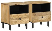 356898 vidaXL Нощни шкафчета, 2 бр, 40x33x46 см, манго масив