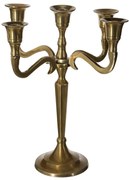 Свещник 5-раменен atmosphera, Метал, 27 cm - Златен