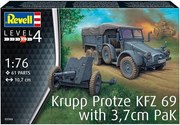 Сглобяем модел, Revell, Krupp Protze KFZ 69 with 3,7cm Pak, 61 части