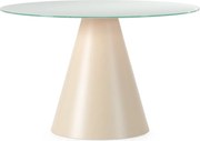 Кръгла трапезна маса със стъклен плот ø 120 cm Vida – MOME