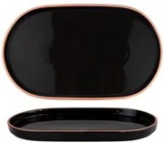 Horecano - Порцеланово плато овално 36x21xh2,8см HELLA-BLACK-(HC-56435)
