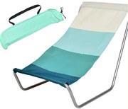 Сгъваем шезлонг в тюркоазено с джоб