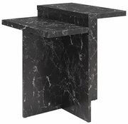 Черна масичка за кафе от декор от мрамор 56x56 cm Brielle – CosmoLiving by Cosmopolitan