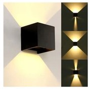 LED Екстериорен аплик KREON 2xLED/3W/230V IP54 3000K черен