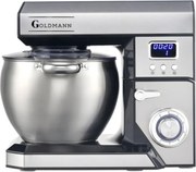 Планетарен миксер Goldmann GM-1115BD, 2200W, 8.5 л, 6 скорости + импулси, Таймер, Иноксова купа, LED, Инокс
