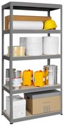 Метален стелаж STAR 180x90x45 см, до 350 кг на рафт - сив