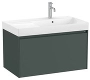 Конзолен шкаф за баня A851719513, Roca, с умивалник, зелен мат, 80х46х50.5см