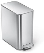 Стоманен контейнер за отпадъци за вграждане в матово сребристо 5 л - simplehuman