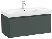 Конзолен шкаф за баня A851686513, Roca, с умивалник, зелен мат, 100х46х50.5см
