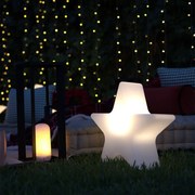 Коледна подова лампа бяла 45см с вградена акумулаторна RGBW LED лампа - Нова