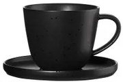 Asa - Чаша с чиния Coppa kuro 0,25л черно - 19020190