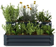 Blumfeldt High Grow повдигната леха, 2 нива, устойчива на атмосферни влияния, устойчива на ръжда, здрава, 405 литра