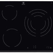 Керамичен плот за вграждане Electrolux EHF6232FOK, 5700W, 60 см, Три зони, Защита от деца, Остатъчна топлина, Черен