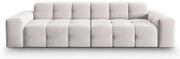 Светлосив кадифен диван 255 cm Kendal - Micadoni Home