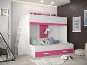 Многофункционално легло Party XVII-Leuko-Roz