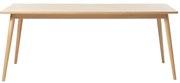 Сгъваема трапезна маса с дъбов плот в естествен цвят 190x90 cm Barrali – Unique Furniture